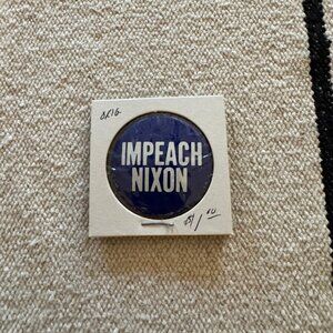 Vintage Impeach Nixon Political Pin